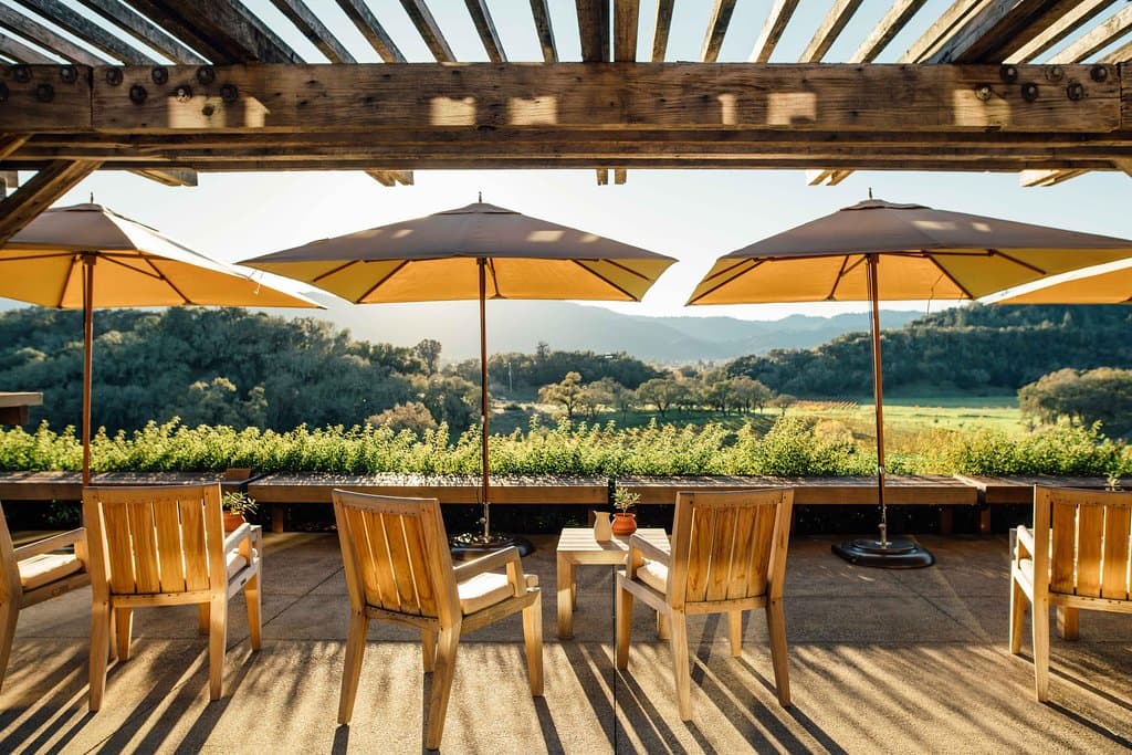 Enjoy a Terrace Tasting overlooking our estate vineyards, hosted by one of our Wine Educators. 