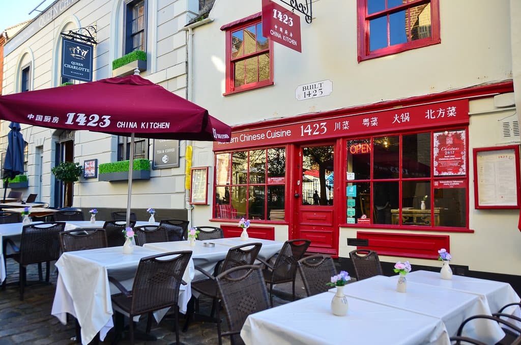 Front with nice outdoor seatings