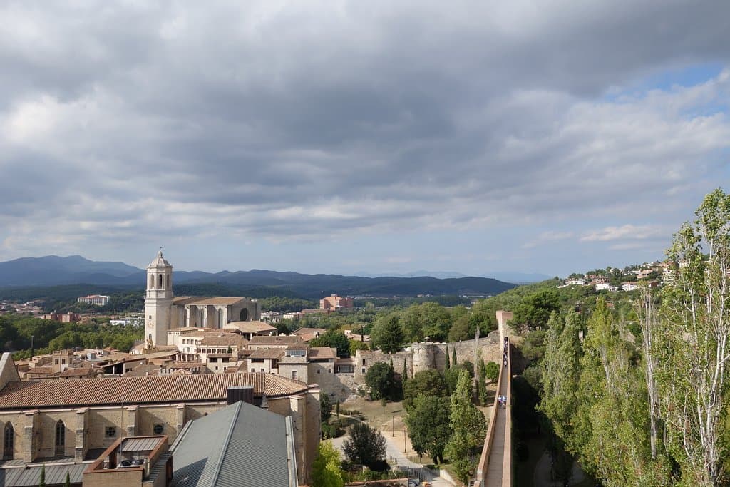 view from the walk at the top of the wall
