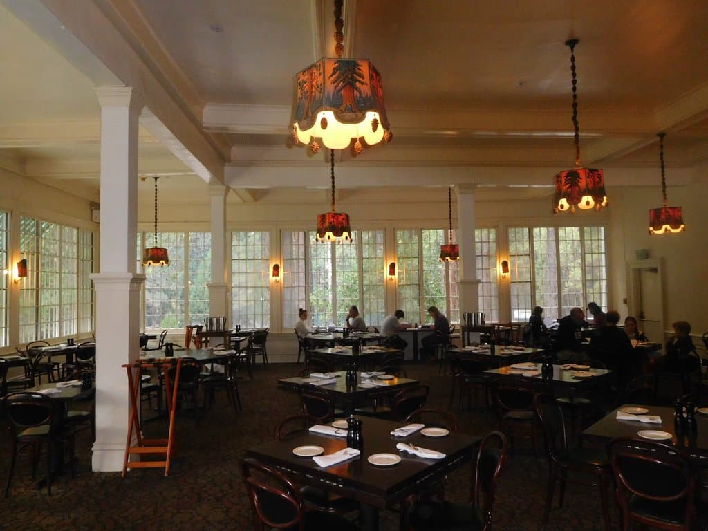 Dining room during a less busy moment.