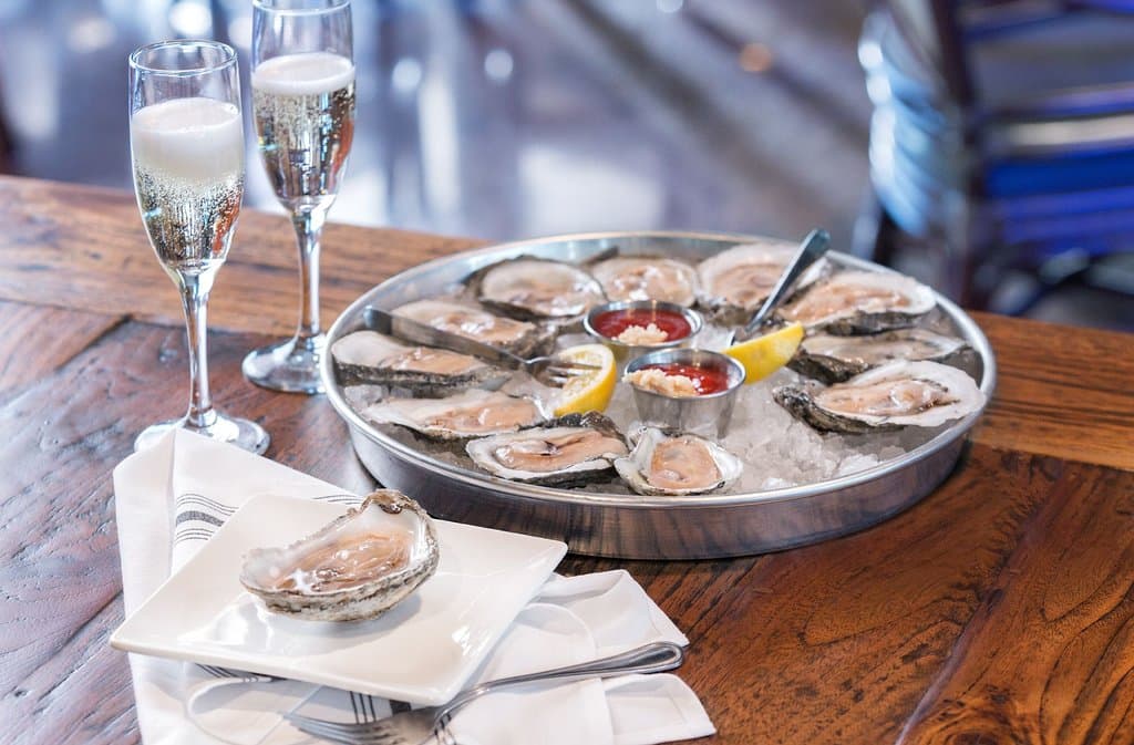 Daily selection of fresh oysters