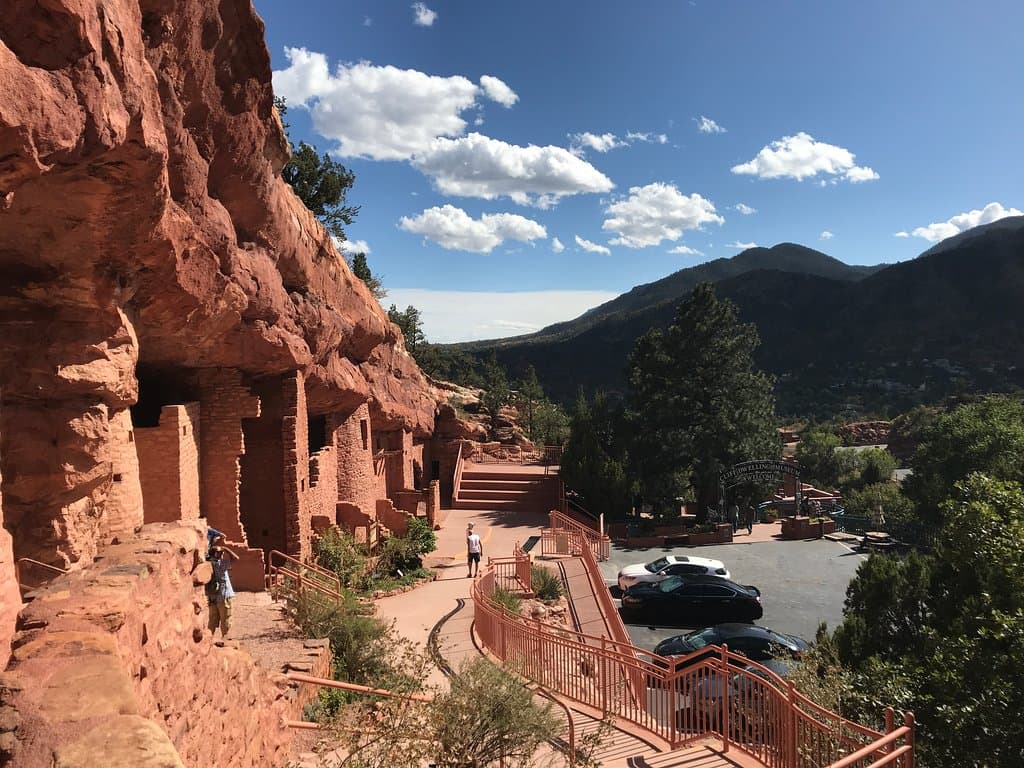 Full  view of the park from the cliff.  Manitou Cliff Dwellings, Manitou  Springs, CO, October 2019