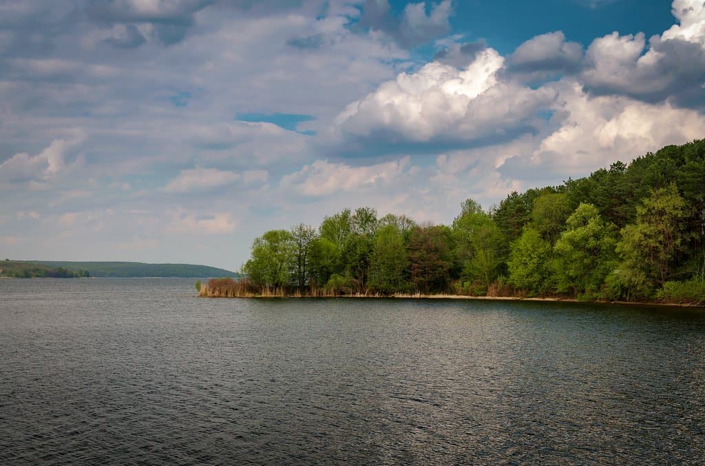Вид с берега зоопитомника Червлёный яр