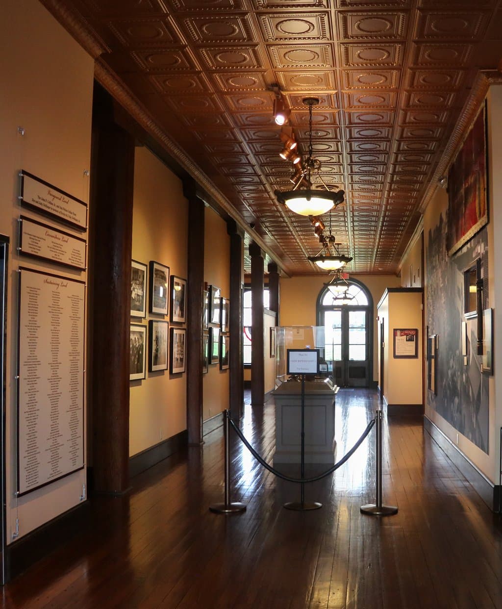 Gorgeous central hallway looking towards the rear exit