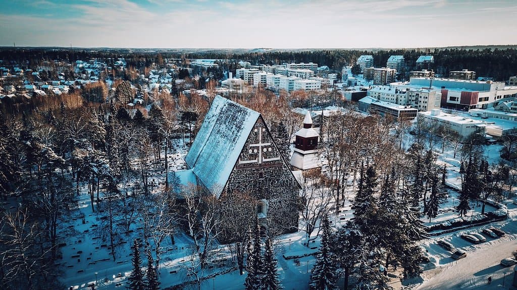 St. Lawrence's Church in winter 