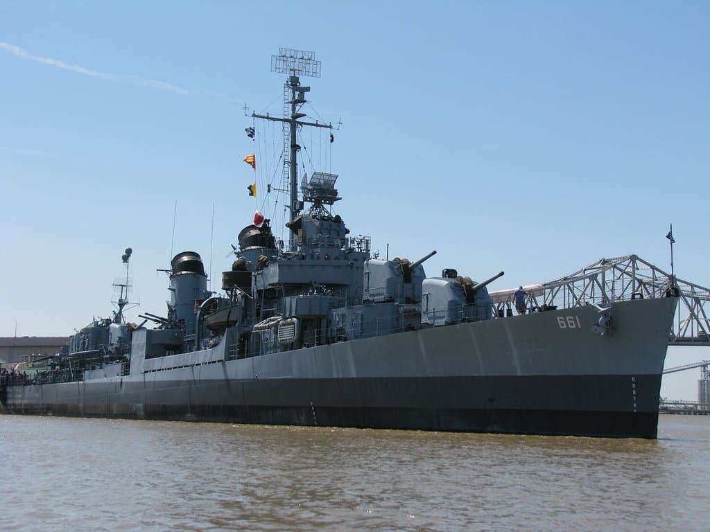 USS KIDD is a Fletcher-class destroyer originally commissioned in 1943. The KIDD served in World War II, the Korean War, and into the Vietnam War Era. She was decommissioned in 1964 and became a museum ship and memorial in Baton Rouge in 1982.