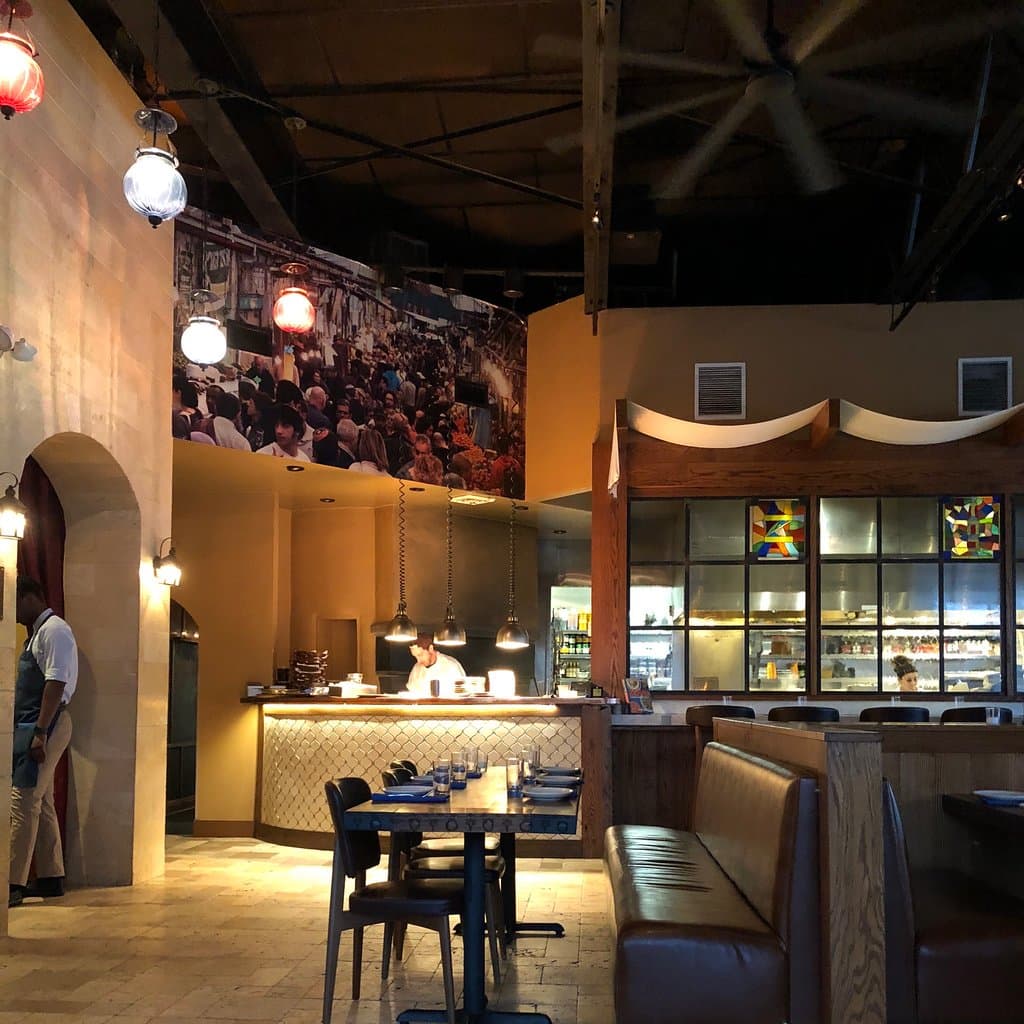 An early dinner at the bar