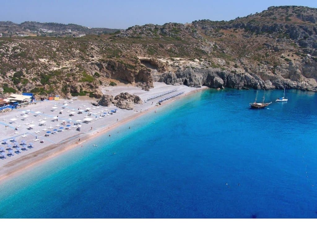 Traounou Beach is the best and most quiet place for relaxation. Its peculiarity is based on the caves and rocks that surround the beach and create an isolation and calmness feeling.