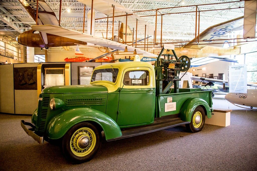 Winch truck used for launching gliders in the 1930s