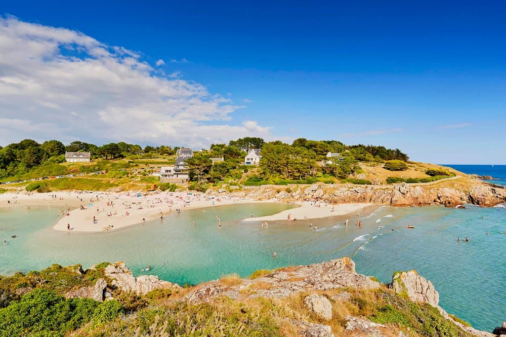 Anse de Rospico , vue panoramique de la plage , panoramic view of the beach