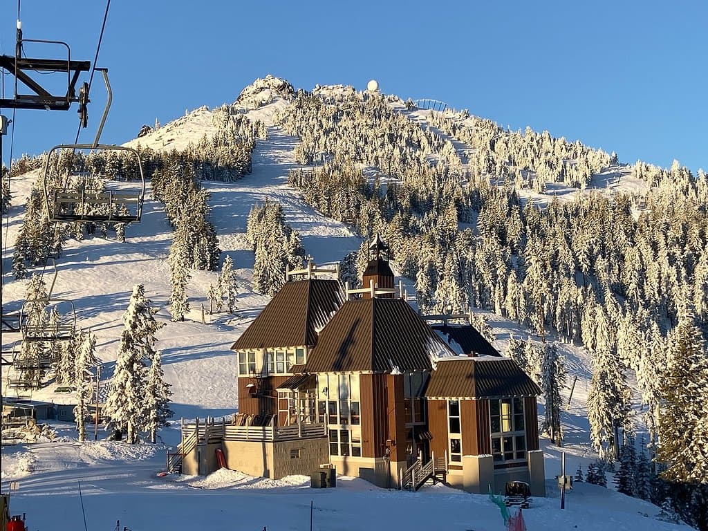 Mt. Ashland finished remodeling its historic ski lodge in 2019. The new lodge features modern amenities mixed with the historic look and feel of this building, built in 1964.