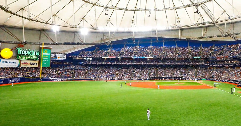 General view of Tropicana Field.