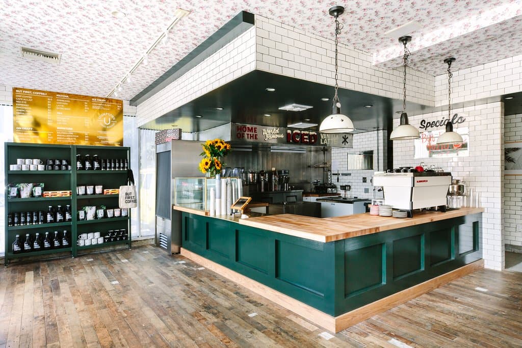 Interior of Alfred Coffee Beverly Hills.