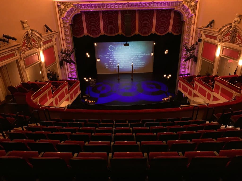 Looking down @ the stage from Upper Balcony