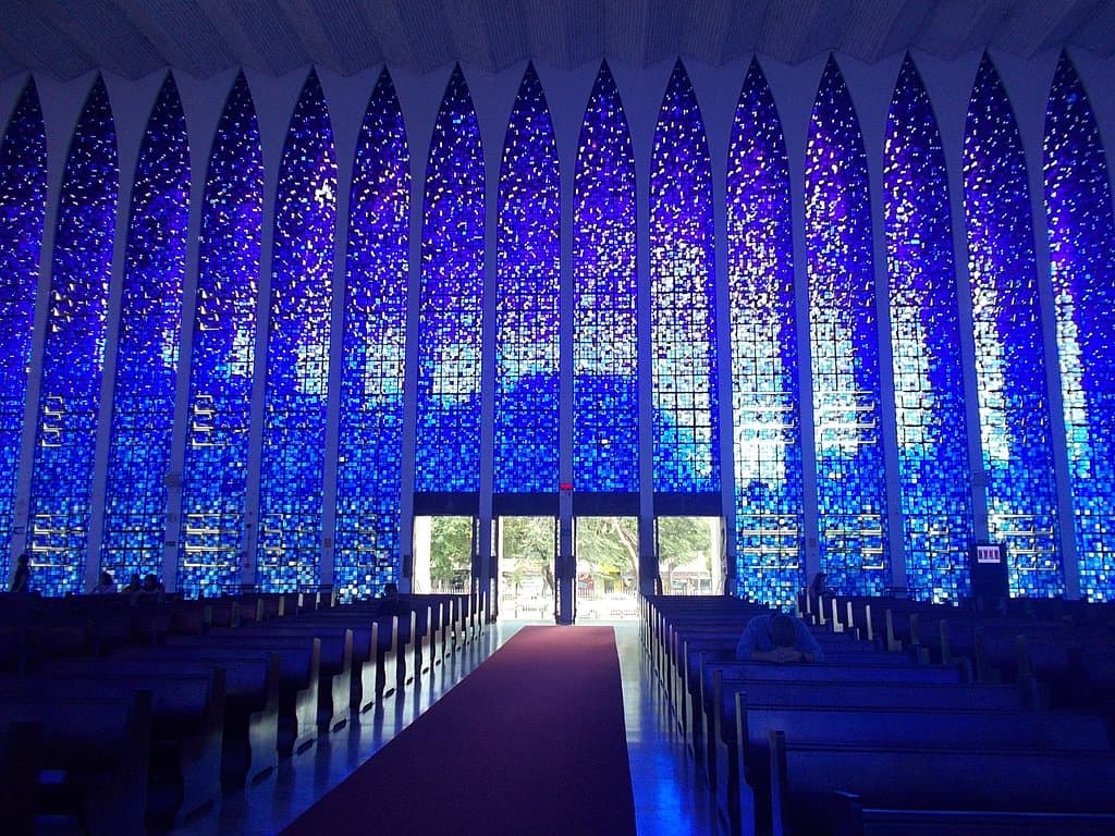 View to the entrance from inside the Santuario