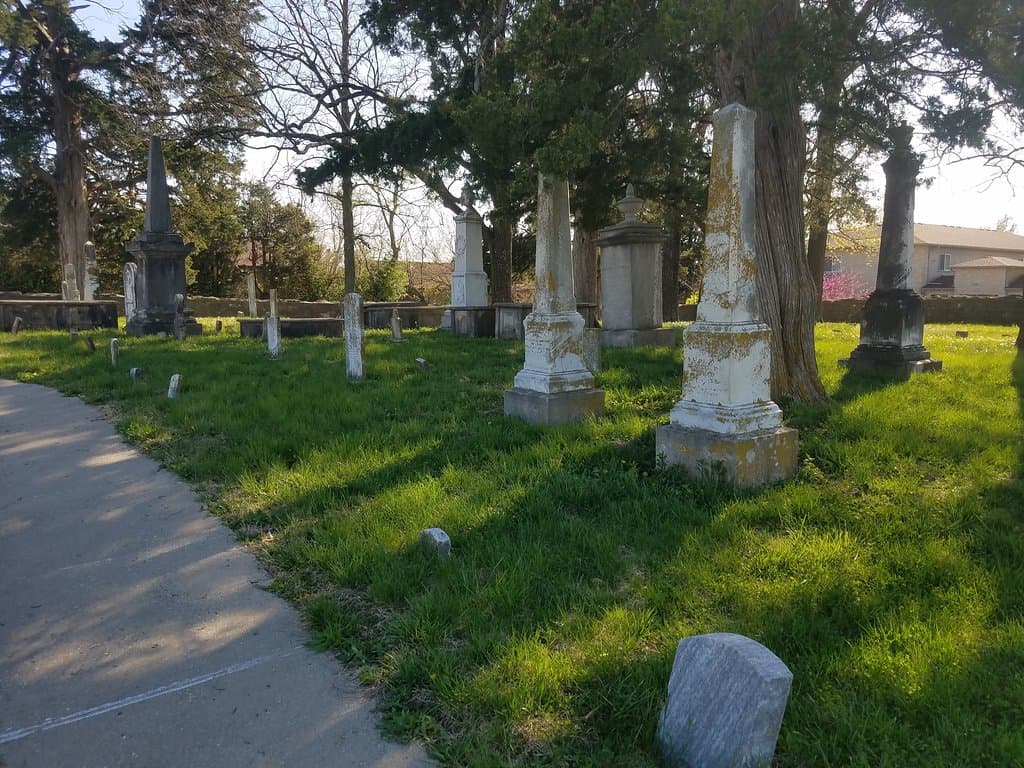 View of cemetery