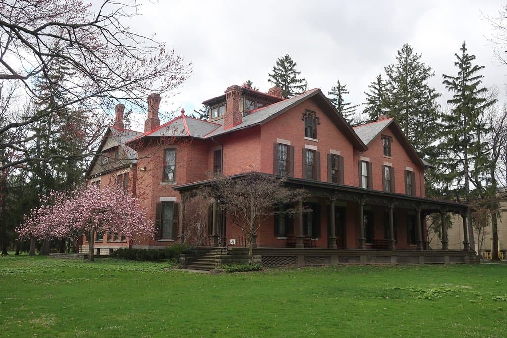 Guided tours are offered of the Hayes Home.