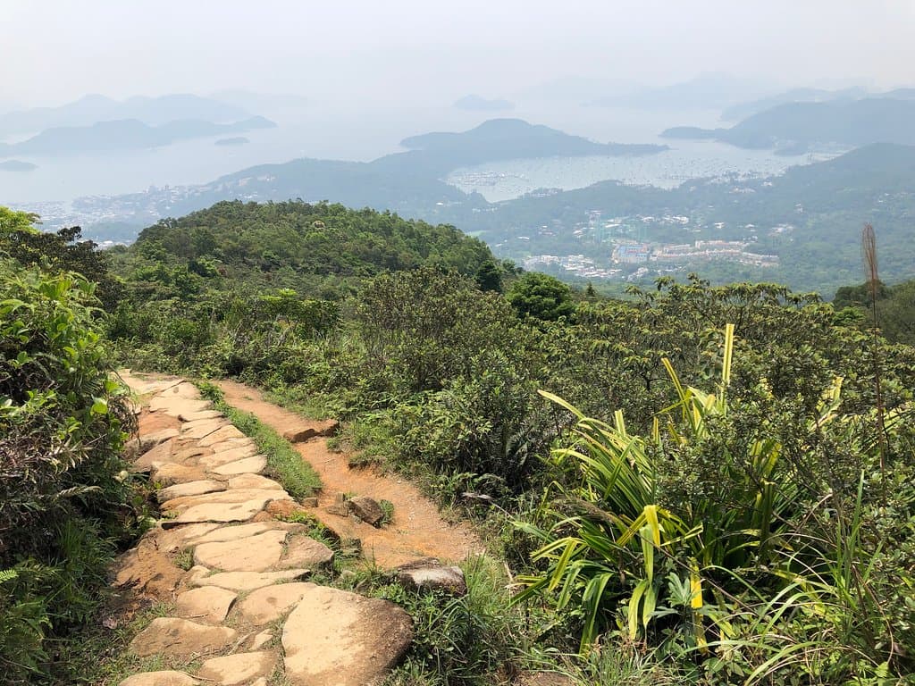 Ma On Shan Country Trail - view of Seaside village of Sai Kung