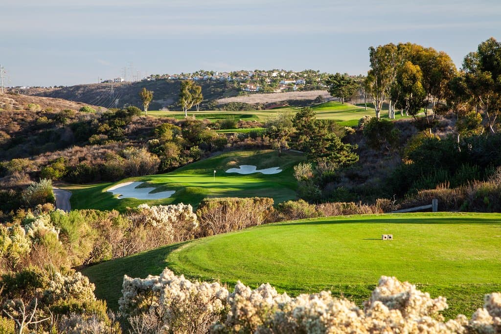 Regardless of how you played on the front-9, the back-9 will offer it's own unique set of challenges and panoramic views. #10 forces you to play smart, with a blind downhill tee-shot to a narrow fairway, we definitely recommend an iron or hybrid off the tee.