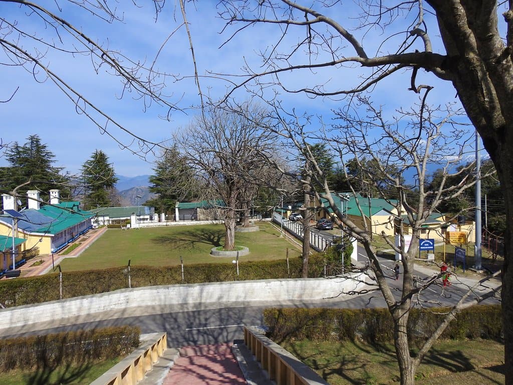Looking back from the ground gate