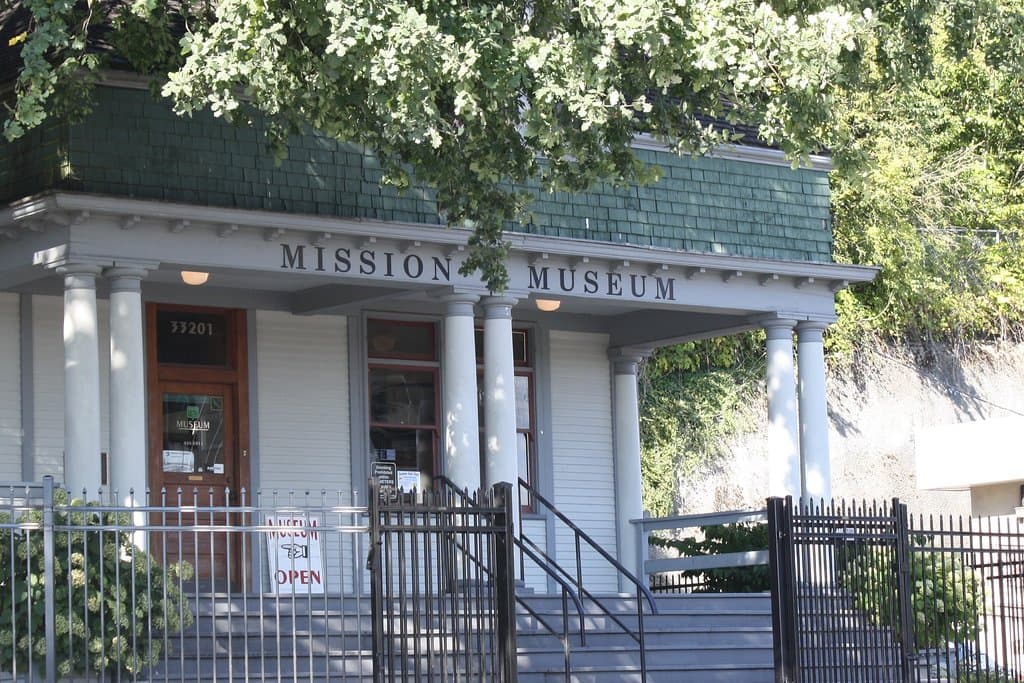The Mission Museum is centrally located downtown at the intersection of Second Avenue and Welton Street, just one block up from Mission's numerous local restaurants and retailers. 