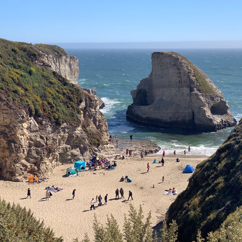 Beautiful Beach with warm sand. Make sure to go on a warm day as the water is a little chilly. To get down to the beach you have to walk down a thin trail so don’t bring any coolers or super heavy objects. 