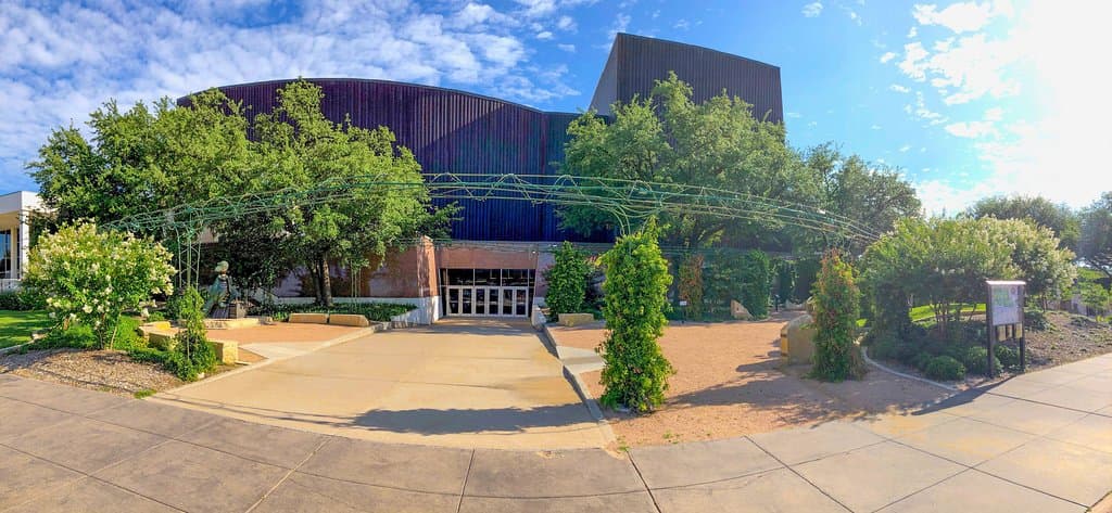 Entrance to the Adamson-Spalding Storybook Garden at the Abilene Convention Center. The garden opened in 2017. The garden was commissioned by the Abilene Cultural Affairs Council, which raised the money to open it. New sculptures are added each year.  (Photo by Sidney Levesque)