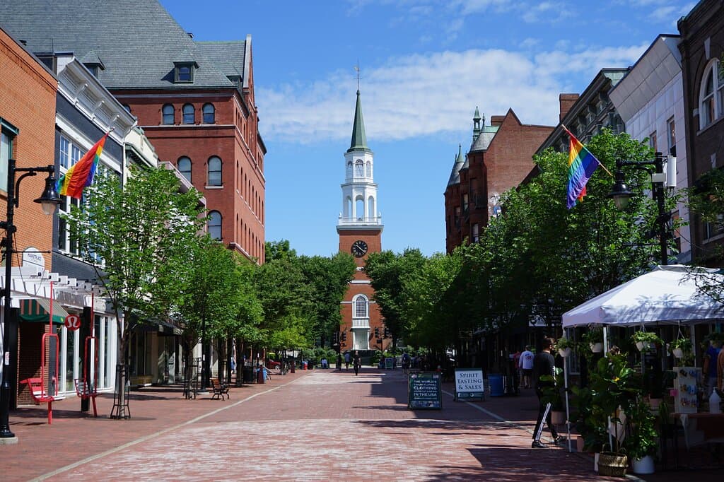 Early summer morning 7-5-20 on Church Street, Burlington Vt.  - WBunchphotography.com