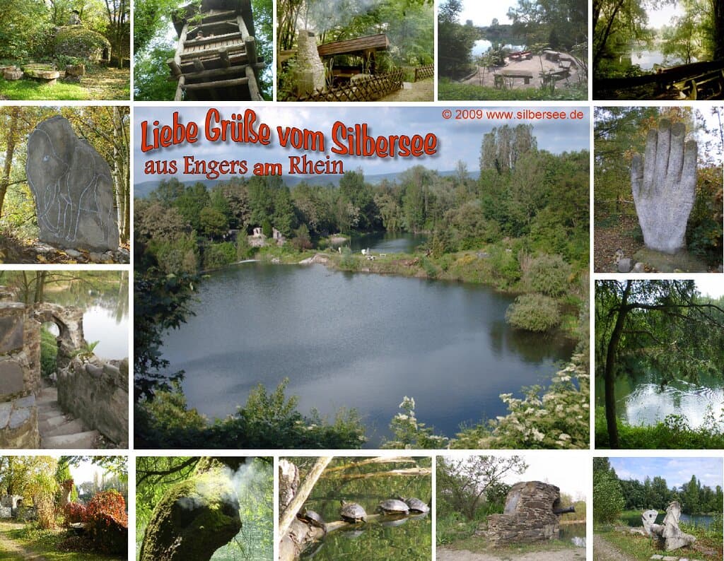 Eine Postkarte vom Silbersee Neuwied - OT Engers.