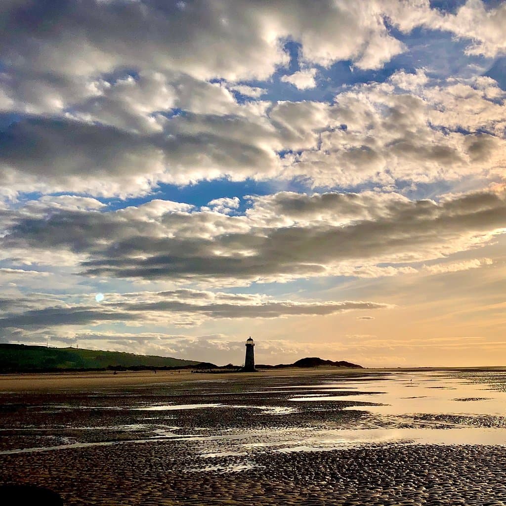 Talacre Lighthouse -beautiful sandy beach with a picturesque lighthouse