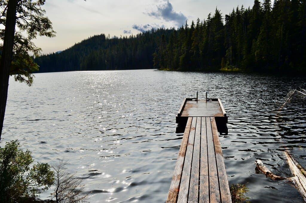 A small dock at Hai Lake.