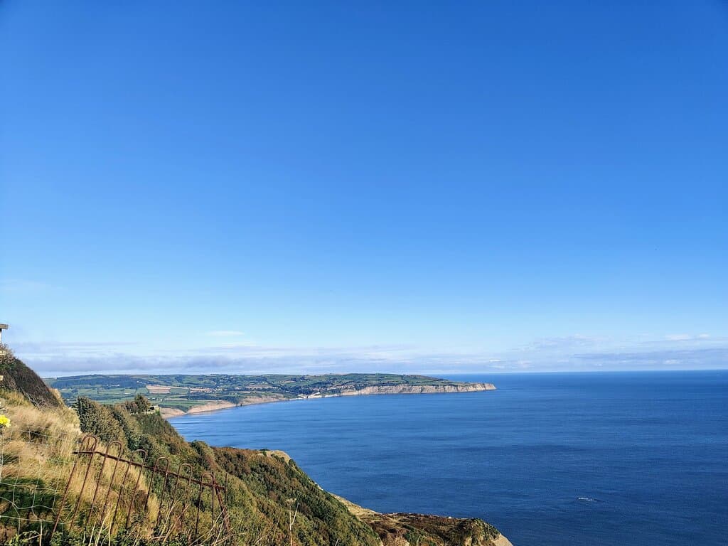 hiking the Cleveland Way near Ravenscar