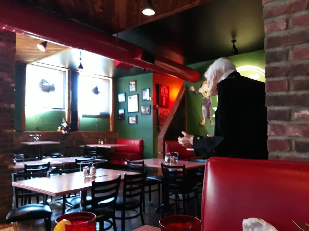 This is the view from a booth on the  inside wall of the restaurant