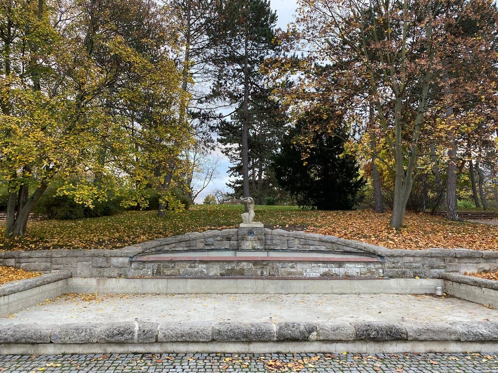 Der Park, leider sind die Wasserspiele Ende Oktober schon abgestellt gwesen