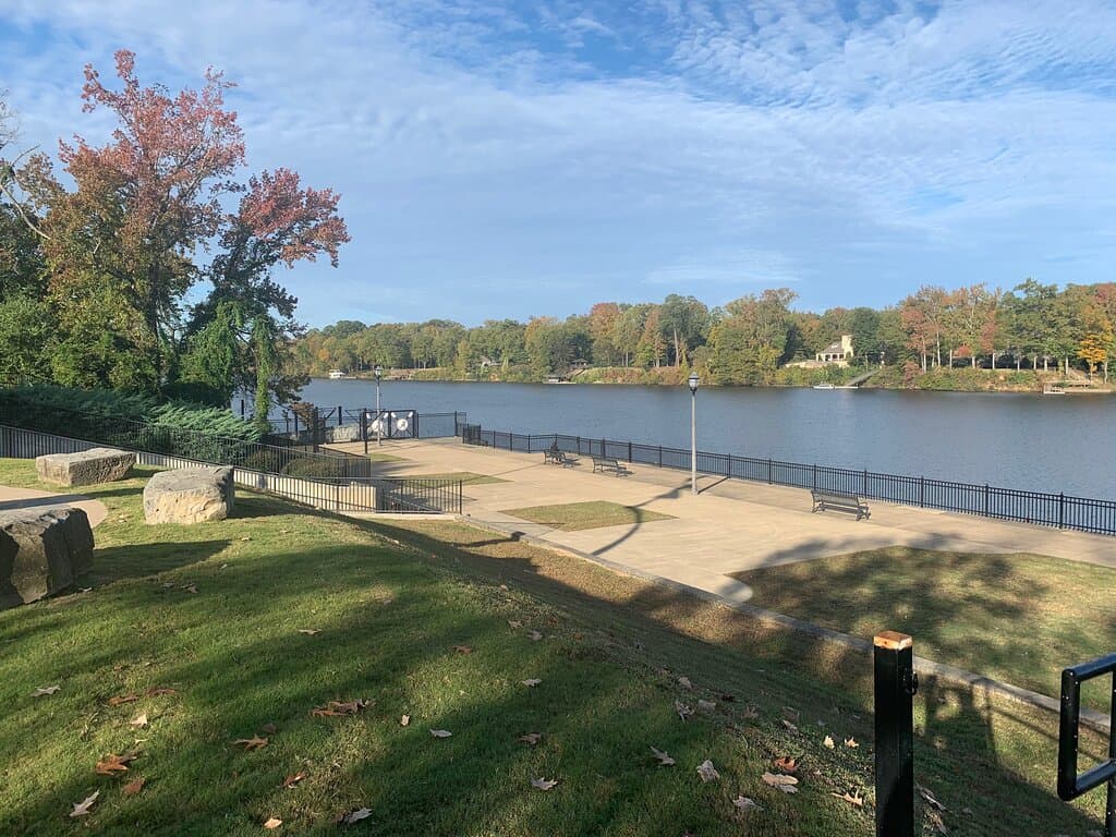 One of the parks on the river