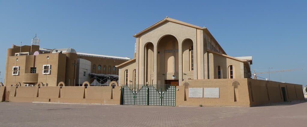 the cathedral (to the right)