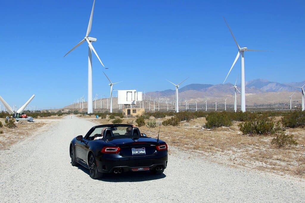 Self-Driving Tours on a private wind farm with a curated video narration of 10 stops.