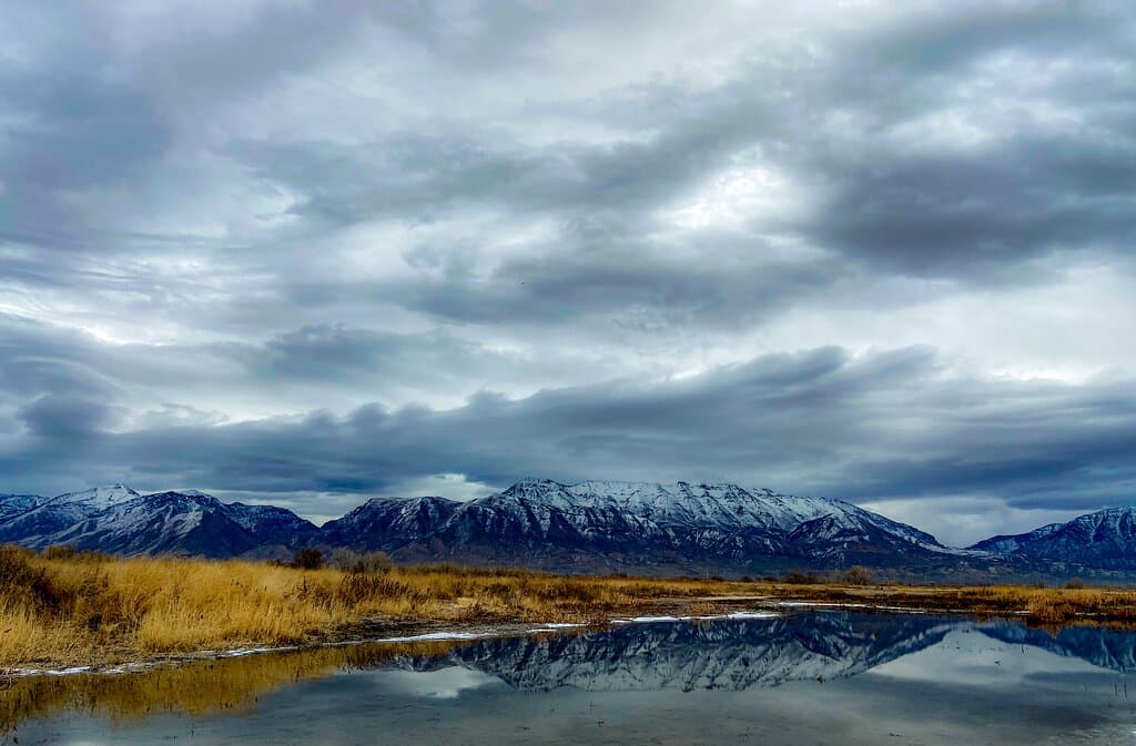 Utah Lake looking towards Eagle Mountain.