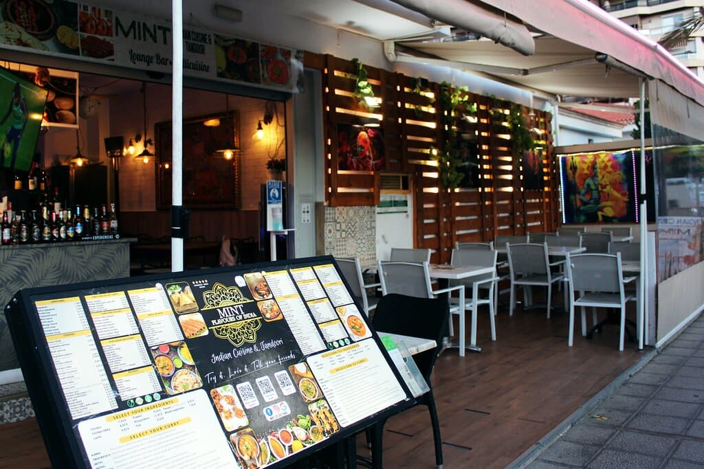 Mint Flavours of India. Los Cristianos Tenerife.