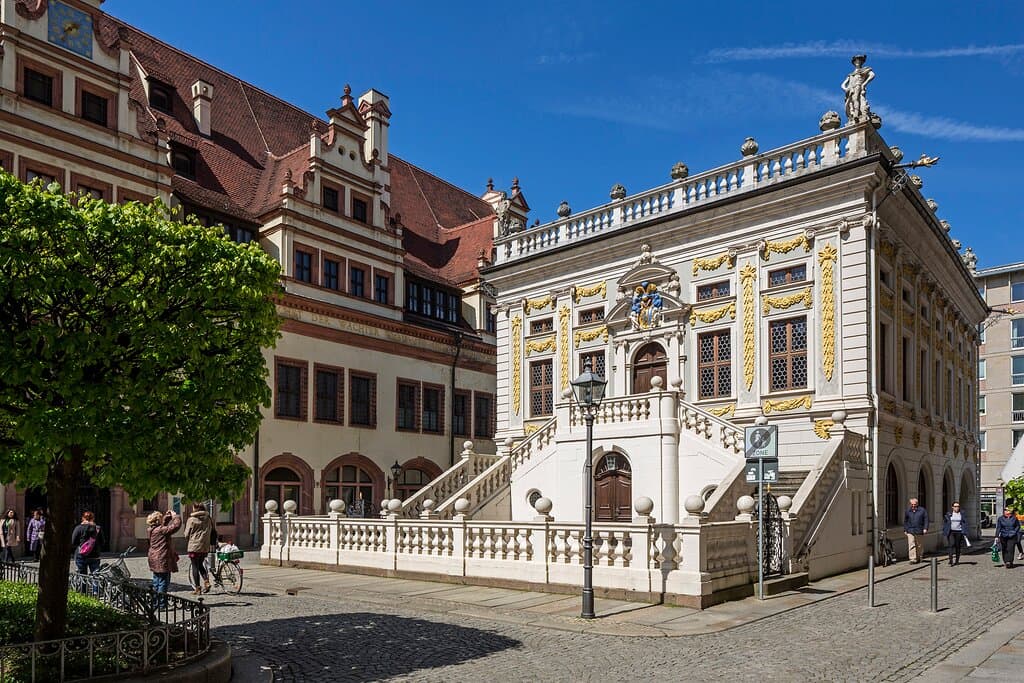 Alte Börse am Naschmarkt Leipzig; direkt neben dem Alten Rathaus (Stadtgeschichtliches Museum Leipzig)