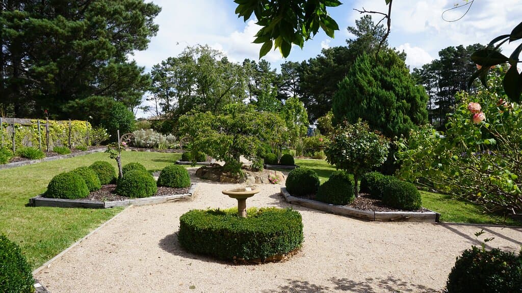 Formal garden view