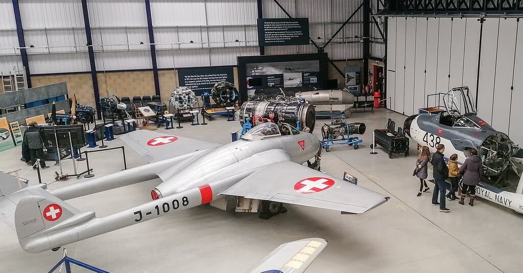 A recent picture showing our Vampire and Sea Venom plus the current engine exhibition.