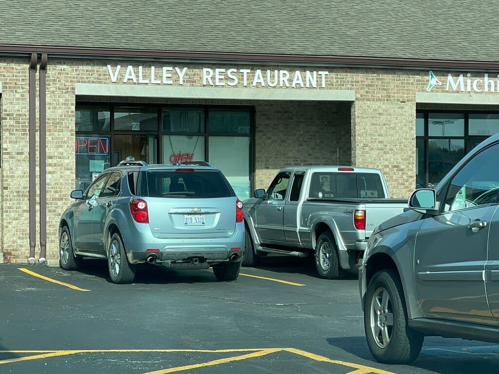 Entrance to Valley Restaurant.