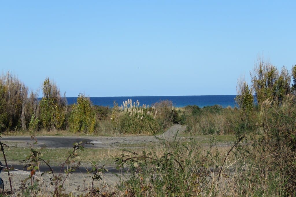 view from cycle track along the coast