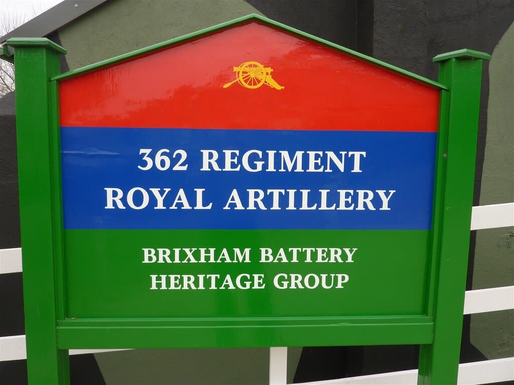Regimental board at front of Museum.