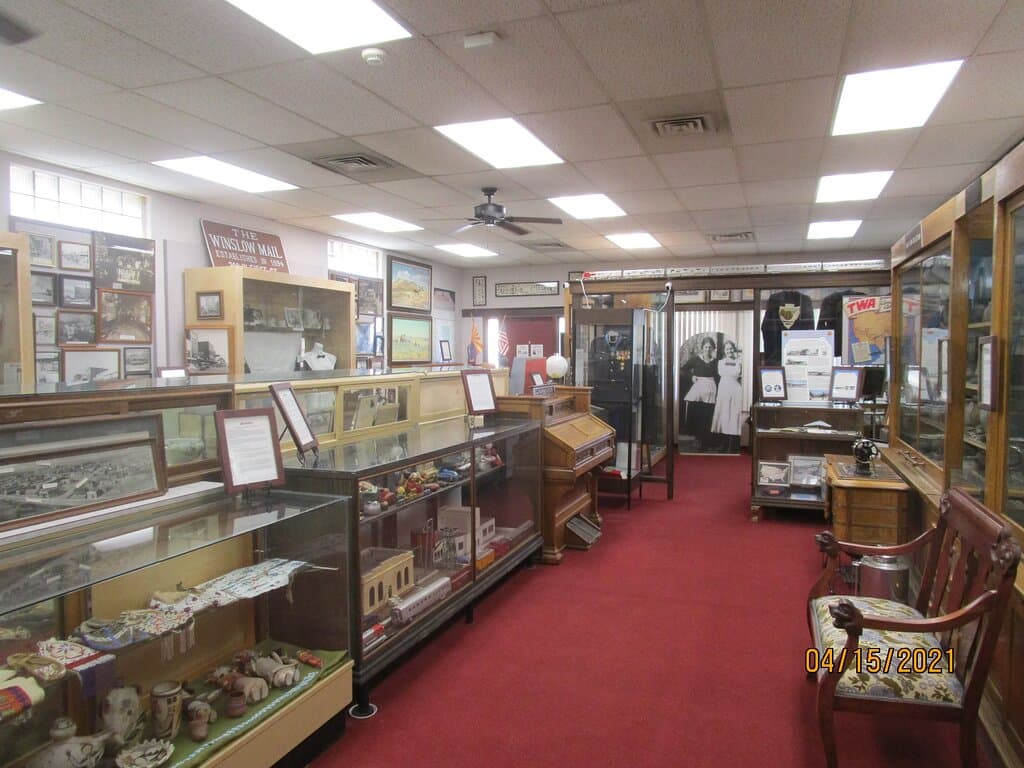 Display cases as you enter museum