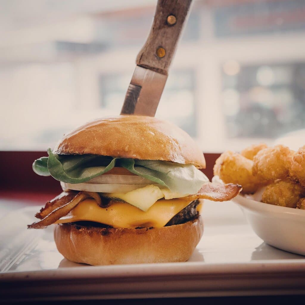 With its house-ground beef patty, freshly baked bun and house made pickles, our burger is something you don't want to miss. 