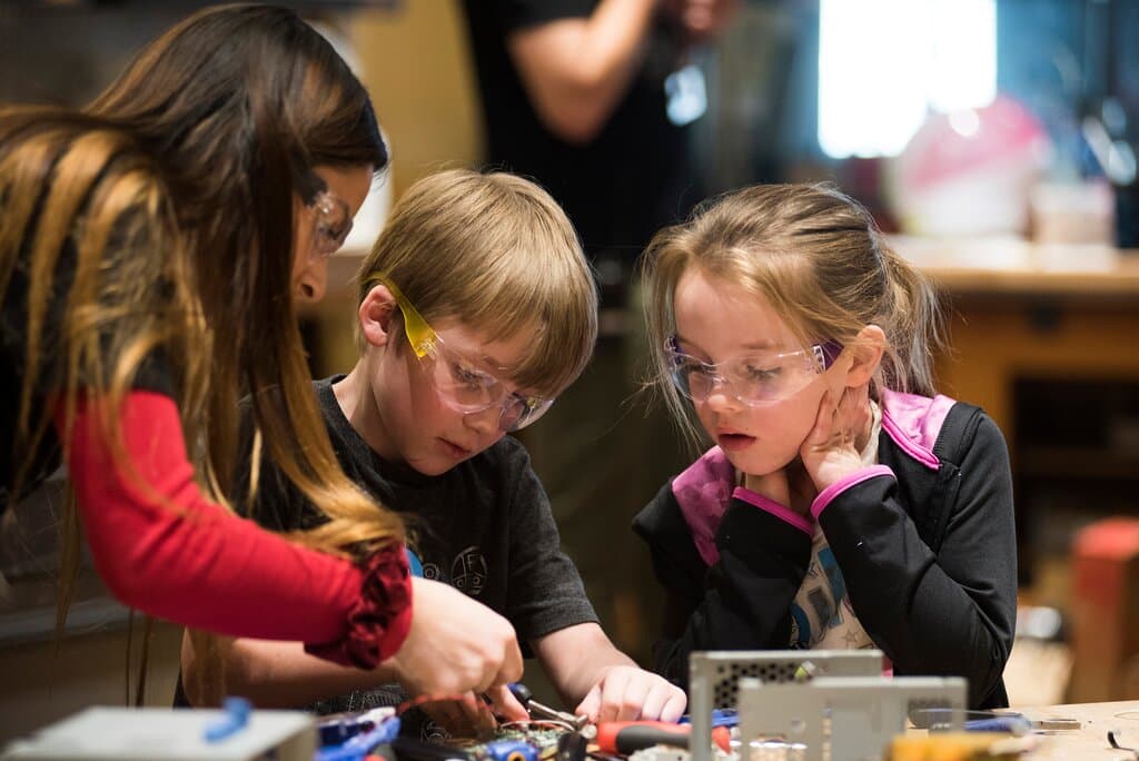 Guests learn about science through hands-on experiences. 