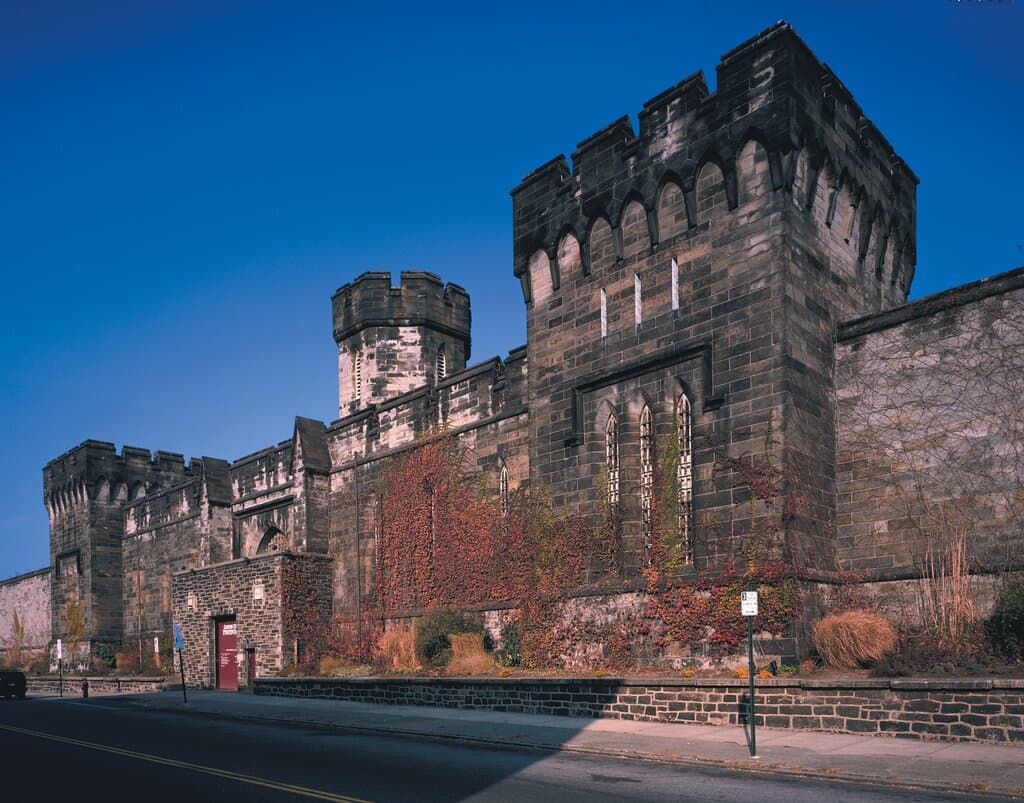 The facade of Eastern State Penitentiary. Photo by Albert Vecerka.