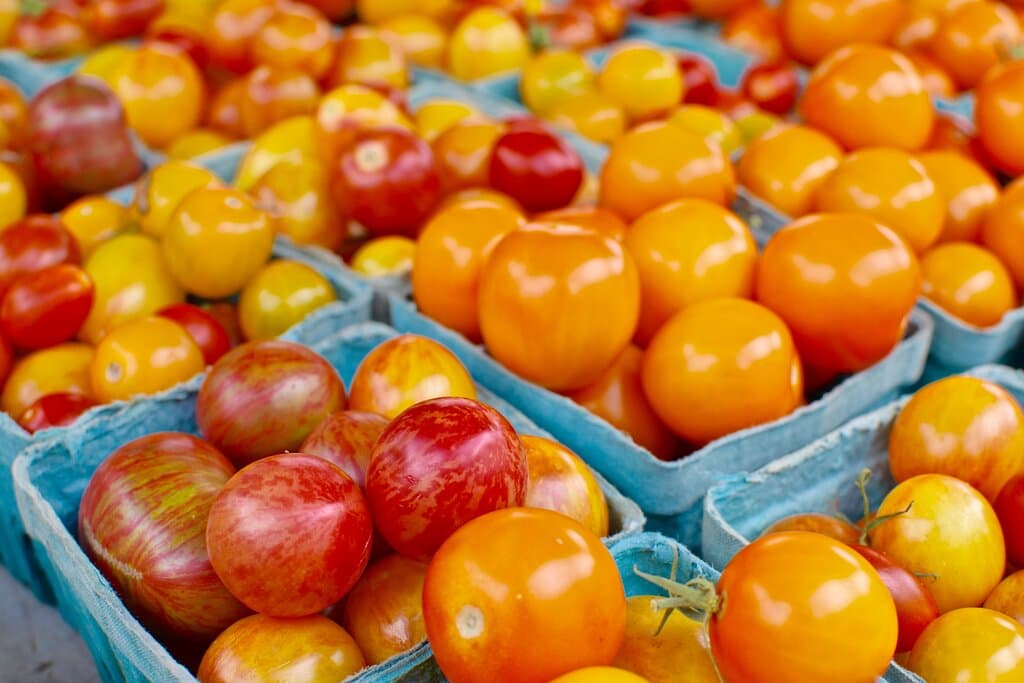 Beautiful heirloom cherry tomatoes